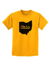 Ohio - United States Shape Childrens T-Shirt by TooLoud-Childrens T-Shirt-TooLoud-Gold-X-Small-Davson Sales