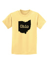 Ohio - United States Shape Childrens T-Shirt by TooLoud-Childrens T-Shirt-TooLoud-Daffodil-Yellow-X-Small-Davson Sales