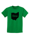 Ohio - United States Shape Childrens T-Shirt by TooLoud-Childrens T-Shirt-TooLoud-Kelly-Green-X-Small-Davson Sales