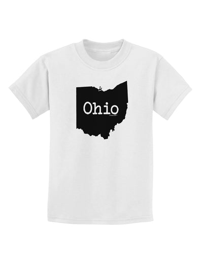 Ohio - United States Shape Childrens T-Shirt by TooLoud-Childrens T-Shirt-TooLoud-White-X-Small-Davson Sales