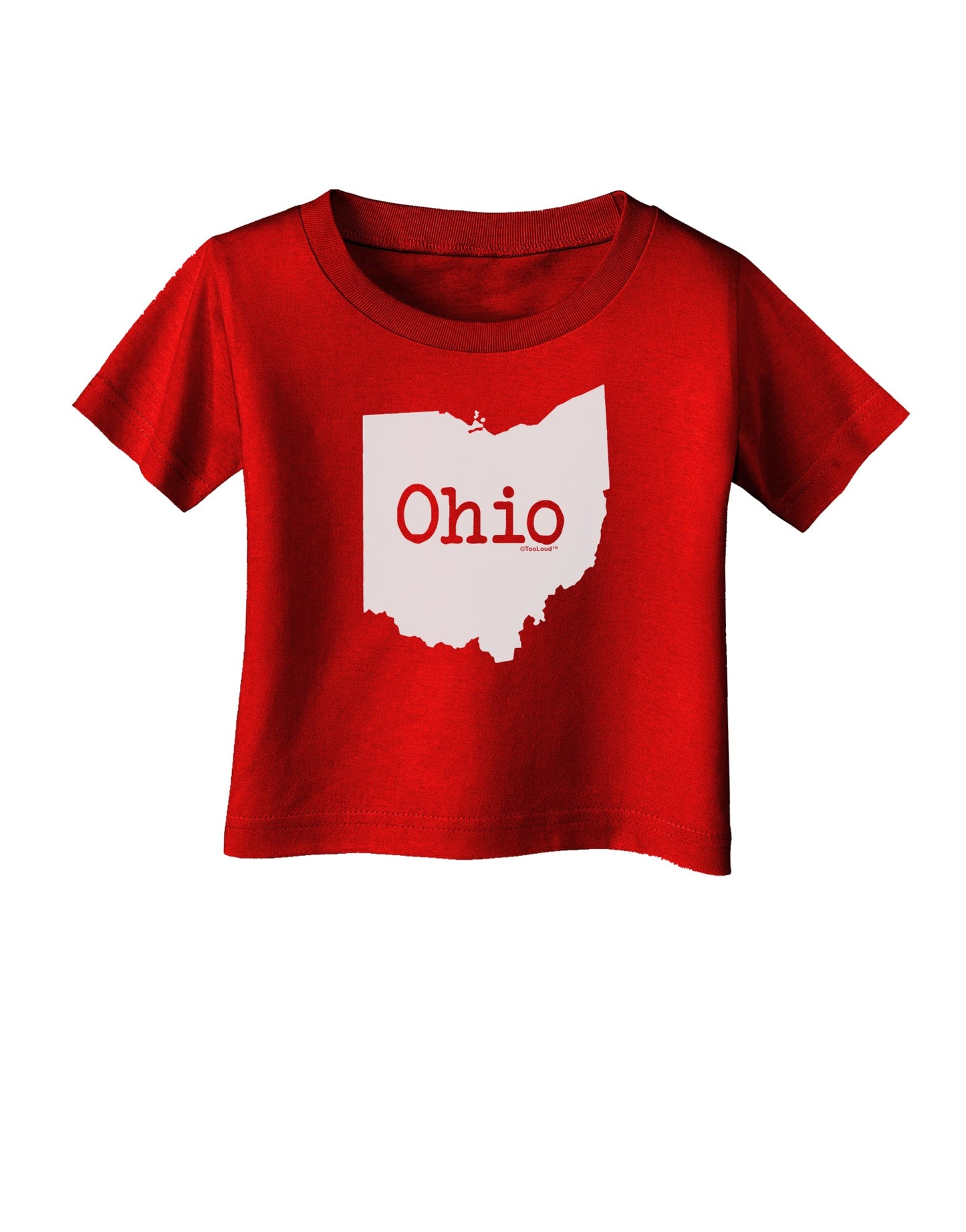 Ohio - United States Shape Infant T-Shirt Dark by TooLoud-Infant T-Shirt-TooLoud-Red-06-Months-Davson Sales