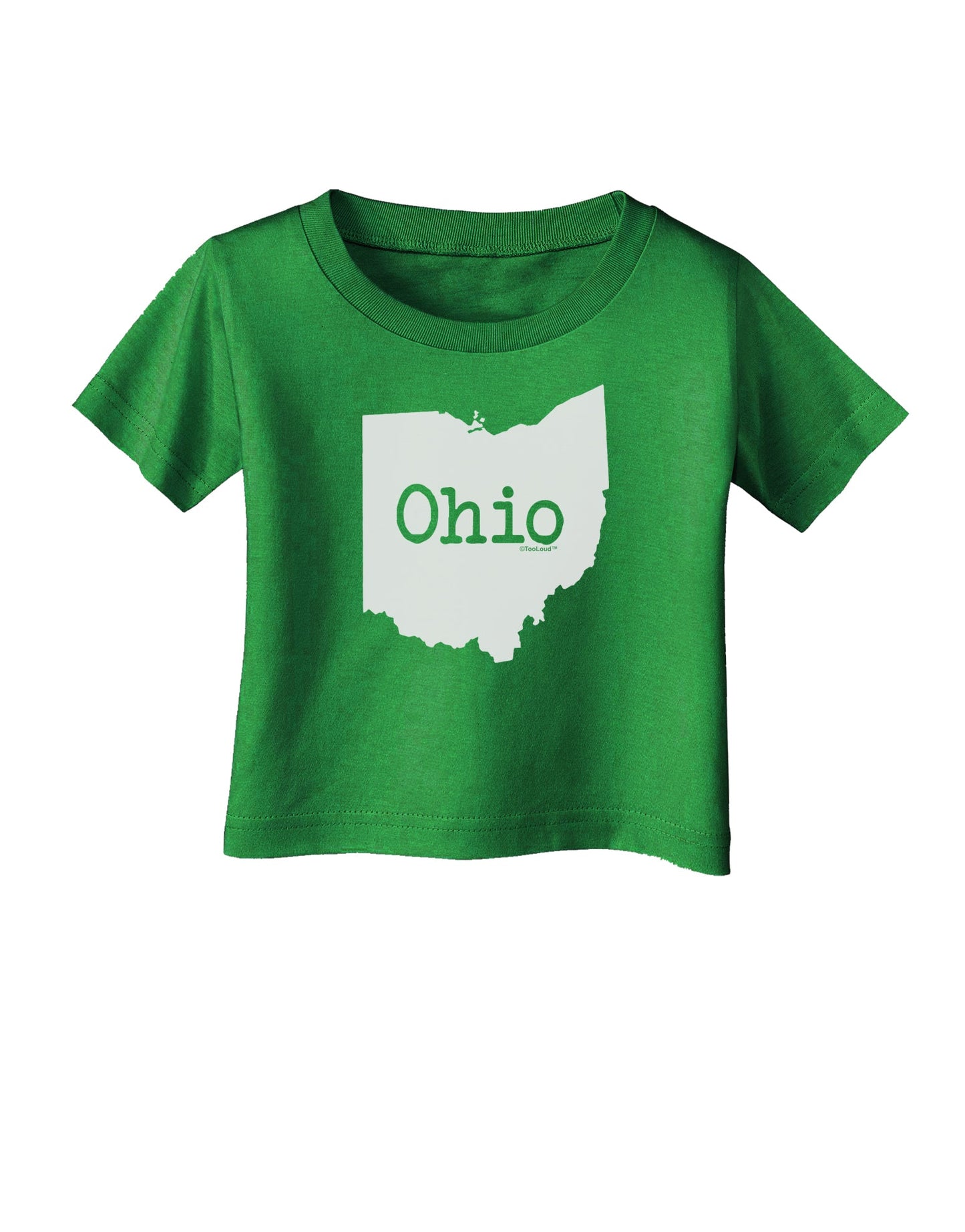Ohio - United States Shape Infant T-Shirt Dark by TooLoud-Infant T-Shirt-TooLoud-Clover-Green-06-Months-Davson Sales