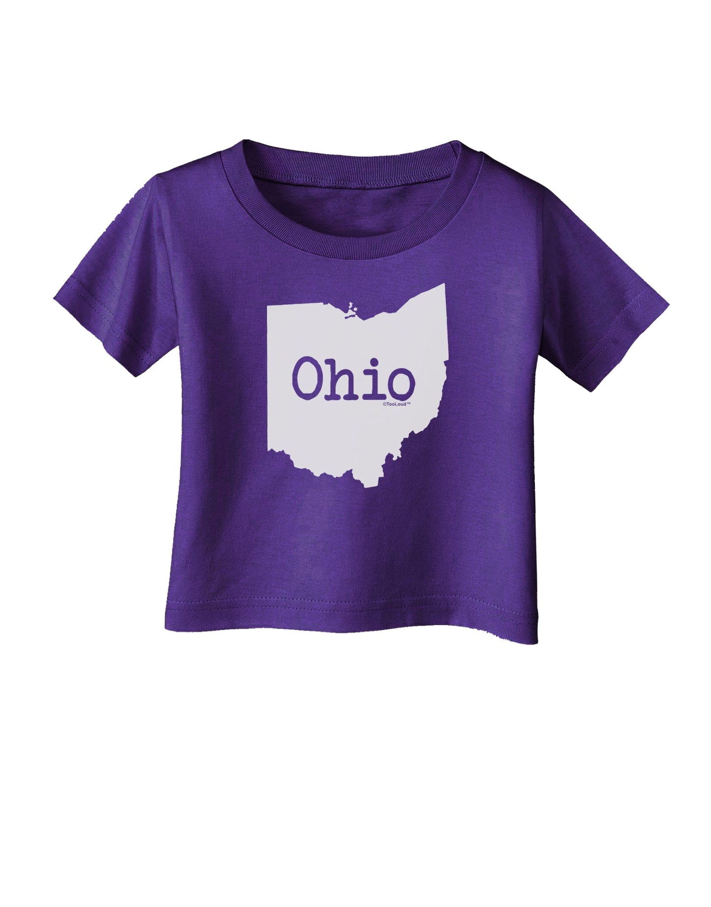 Ohio - United States Shape Infant T-Shirt Dark by TooLoud-Infant T-Shirt-TooLoud-Purple-06-Months-Davson Sales