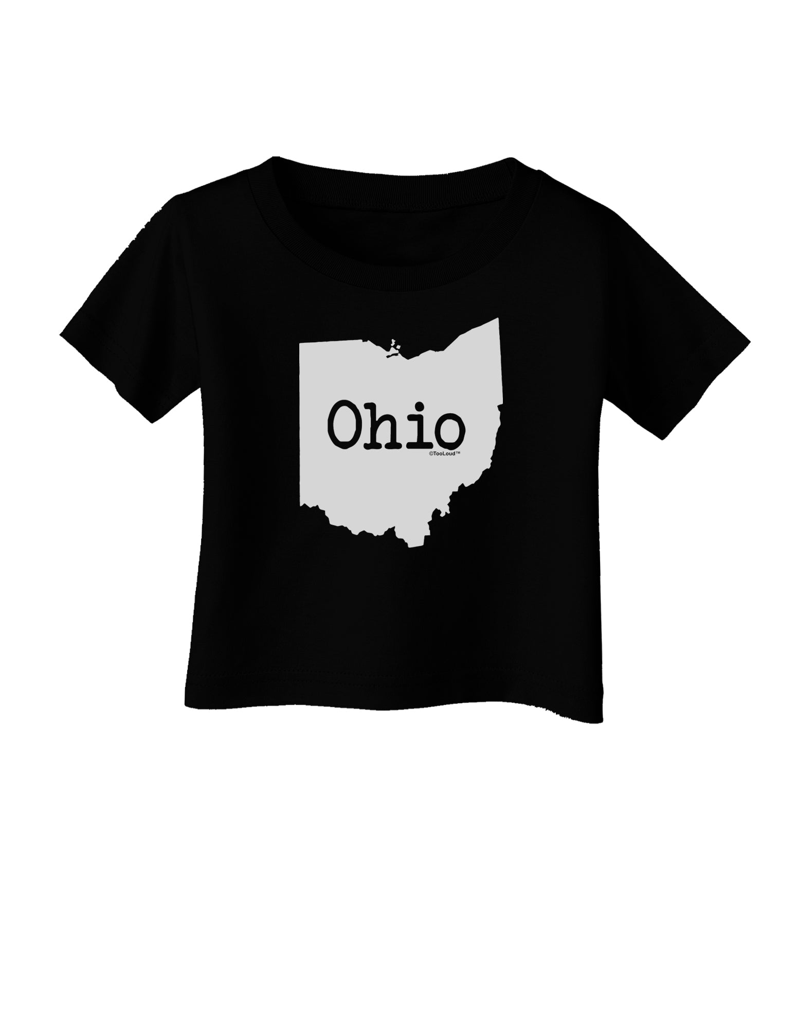 Ohio - United States Shape Infant T-Shirt Dark by TooLoud-Infant T-Shirt-TooLoud-Black-06-Months-Davson Sales