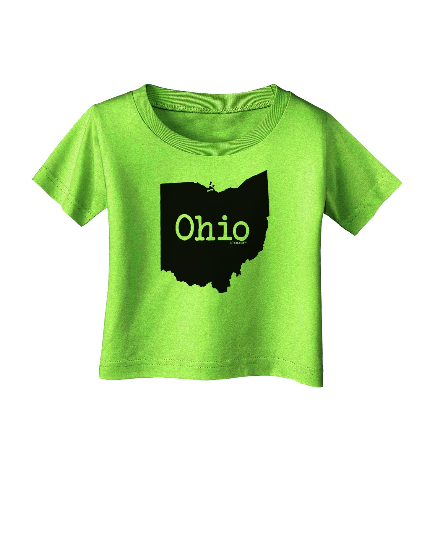 Ohio - United States Shape Infant T-Shirt by TooLoud-Infant T-Shirt-TooLoud-Lime-Green-06-Months-Davson Sales