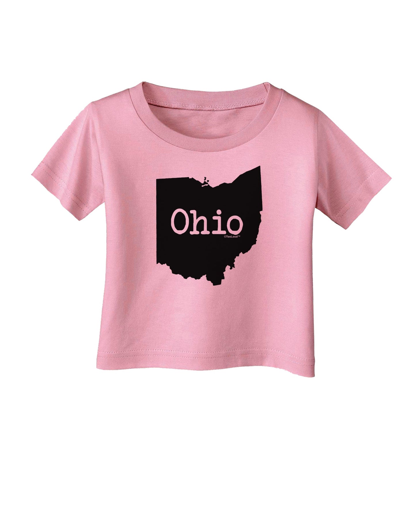 Ohio - United States Shape Infant T-Shirt by TooLoud-Infant T-Shirt-TooLoud-Candy-Pink-06-Months-Davson Sales