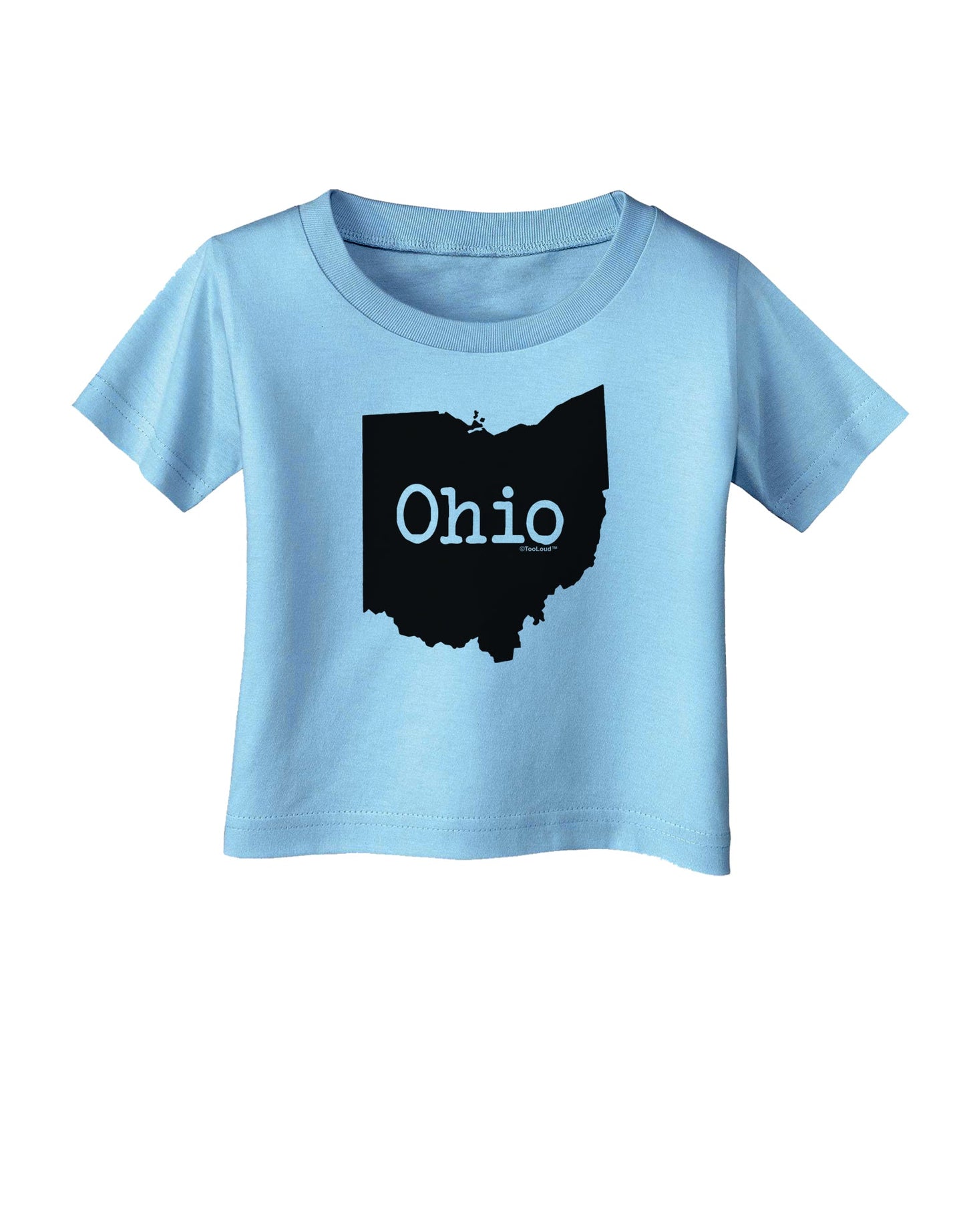 Ohio - United States Shape Infant T-Shirt by TooLoud-Infant T-Shirt-TooLoud-Aquatic-Blue-06-Months-Davson Sales
