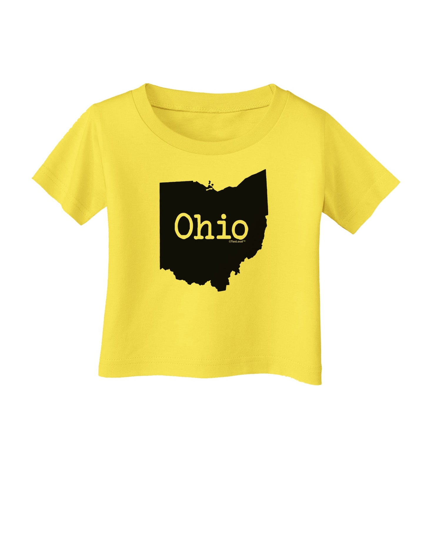 Ohio - United States Shape Infant T-Shirt by TooLoud-Infant T-Shirt-TooLoud-Yellow-06-Months-Davson Sales