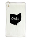 Ohio - United States Shape Micro Terry Gromet Golf Towel 16 x 25 inch by TooLoud-Golf Towel-TooLoud-White-Davson Sales