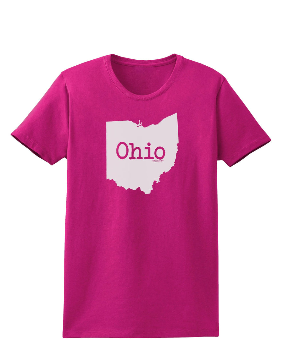 Ohio - United States Shape Womens Dark T-Shirt by TooLoud-Womens T-Shirt-TooLoud-Black-X-Small-Davson Sales