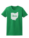 Ohio - United States Shape Womens Dark T-Shirt by TooLoud-Womens T-Shirt-TooLoud-Kelly-Green-X-Small-Davson Sales