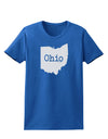 Ohio - United States Shape Womens Dark T-Shirt by TooLoud-Womens T-Shirt-TooLoud-Royal-Blue-X-Small-Davson Sales