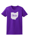 Ohio - United States Shape Womens Dark T-Shirt by TooLoud-Womens T-Shirt-TooLoud-Purple-X-Small-Davson Sales