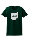 Ohio - United States Shape Womens Dark T-Shirt by TooLoud-Womens T-Shirt-TooLoud-Forest-Green-Small-Davson Sales