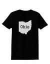 Ohio - United States Shape Womens Dark T-Shirt by TooLoud-Womens T-Shirt-TooLoud-Black-X-Small-Davson Sales