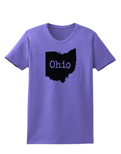 Ohio - United States Shape Womens T-Shirt by TooLoud-Womens T-Shirt-TooLoud-Violet-X-Small-Davson Sales