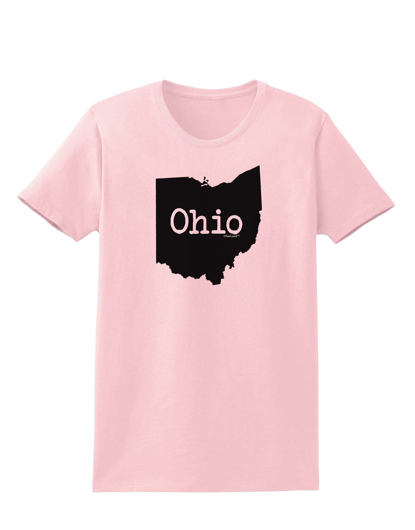 Ohio - United States Shape Womens T-Shirt by TooLoud-Womens T-Shirt-TooLoud-PalePink-X-Small-Davson Sales