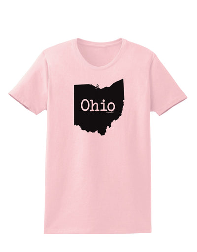 Ohio - United States Shape Womens T-Shirt by TooLoud-Womens T-Shirt-TooLoud-PalePink-X-Small-Davson Sales