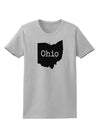 Ohio - United States Shape Womens T-Shirt by TooLoud-Womens T-Shirt-TooLoud-AshGray-X-Small-Davson Sales