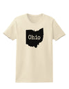 Ohio - United States Shape Womens T-Shirt by TooLoud-Womens T-Shirt-TooLoud-Natural-X-Small-Davson Sales