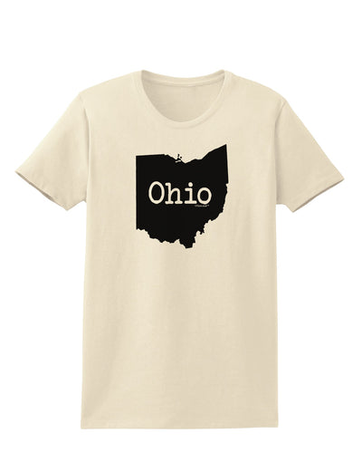 Ohio - United States Shape Womens T-Shirt by TooLoud-Womens T-Shirt-TooLoud-Natural-X-Small-Davson Sales