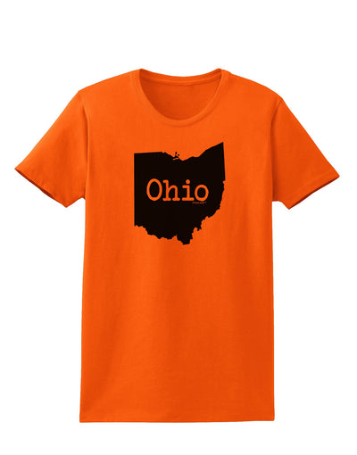 Ohio - United States Shape Womens T-Shirt by TooLoud-Womens T-Shirt-TooLoud-Orange-X-Small-Davson Sales