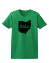 Ohio - United States Shape Womens T-Shirt by TooLoud-Womens T-Shirt-TooLoud-Kelly-Green-X-Small-Davson Sales