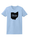 Ohio - United States Shape Womens T-Shirt by TooLoud-Womens T-Shirt-TooLoud-Light-Blue-X-Small-Davson Sales