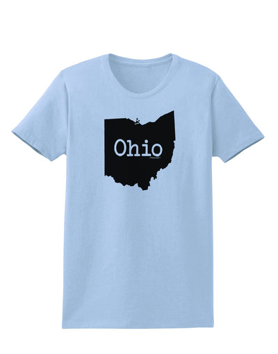 Ohio - United States Shape Womens T-Shirt by TooLoud-Womens T-Shirt-TooLoud-Light-Blue-X-Small-Davson Sales