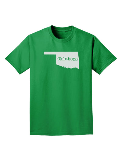 Oklahoma - United States Shape Adult Dark T-Shirt by TooLoud-Mens T-Shirt-TooLoud-Kelly-Green-Small-Davson Sales