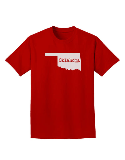 Oklahoma - United States Shape Adult Dark T-Shirt by TooLoud-Mens T-Shirt-TooLoud-Red-Small-Davson Sales