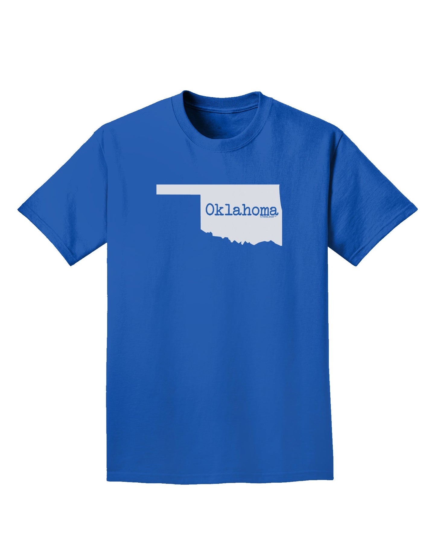 Oklahoma - United States Shape Adult Dark T-Shirt by TooLoud-Mens T-Shirt-TooLoud-Royal-Blue-Small-Davson Sales