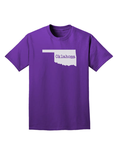 Oklahoma - United States Shape Adult Dark T-Shirt by TooLoud-Mens T-Shirt-TooLoud-Purple-Small-Davson Sales