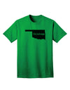 Oklahoma - United States Shape Adult T-Shirt: A Stylish Addition to Your Wardrobe by TooLoud-Mens T-shirts-TooLoud-Kelly-Green-Small-Davson Sales