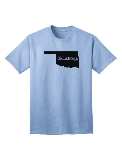 Oklahoma - United States Shape Adult T-Shirt: A Stylish Addition to Your Wardrobe by TooLoud-Mens T-shirts-TooLoud-Light-Blue-Small-Davson Sales