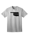 Oklahoma - United States Shape Adult T-Shirt: A Stylish Addition to Your Wardrobe by TooLoud-Mens T-shirts-TooLoud-AshGray-Small-Davson Sales