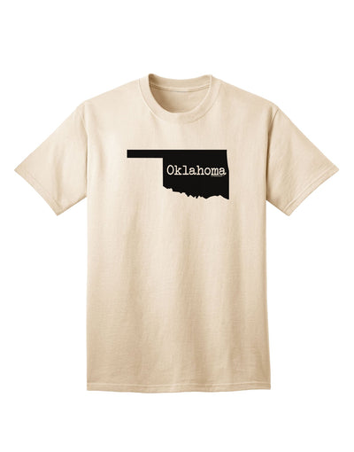 Oklahoma - United States Shape Adult T-Shirt: A Stylish Addition to Your Wardrobe by TooLoud-Mens T-shirts-TooLoud-Natural-Small-Davson Sales