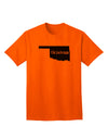 Oklahoma - United States Shape Adult T-Shirt: A Stylish Addition to Your Wardrobe by TooLoud-Mens T-shirts-TooLoud-Orange-Small-Davson Sales