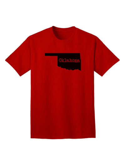 Oklahoma - United States Shape Adult T-Shirt: A Stylish Addition to Your Wardrobe by TooLoud-Mens T-shirts-TooLoud-Red-Small-Davson Sales