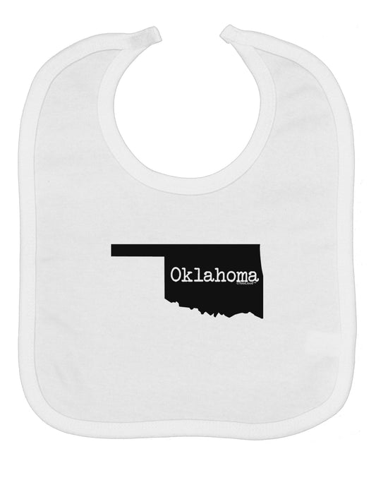 Oklahoma - United States Shape Baby Bib by TooLoud