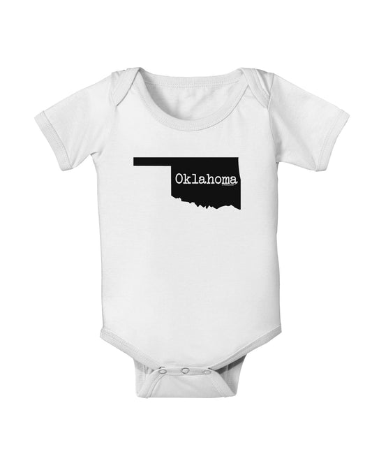 Oklahoma - United States Shape Baby Romper Bodysuit by TooLoud-Baby Romper-TooLoud-White-06-Months-Davson Sales