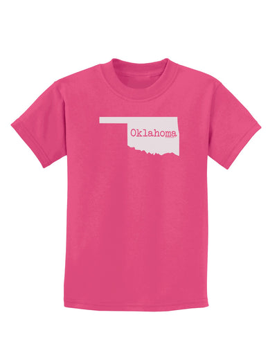 Oklahoma - United States Shape Childrens Dark T-Shirt by TooLoud-Childrens T-Shirt-TooLoud-Sangria-X-Small-Davson Sales