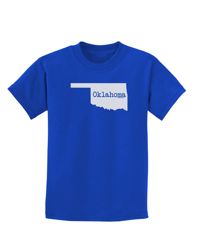 Oklahoma - United States Shape Childrens Dark T-Shirt by TooLoud-Childrens T-Shirt-TooLoud-Royal-Blue-X-Small-Davson Sales