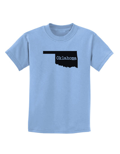 Oklahoma - United States Shape Childrens T-Shirt by TooLoud-Childrens T-Shirt-TooLoud-Light-Blue-X-Small-Davson Sales