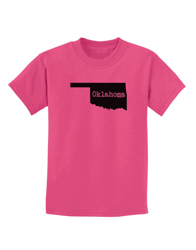 Oklahoma - United States Shape Childrens T-Shirt by TooLoud-Childrens T-Shirt-TooLoud-Sangria-X-Small-Davson Sales