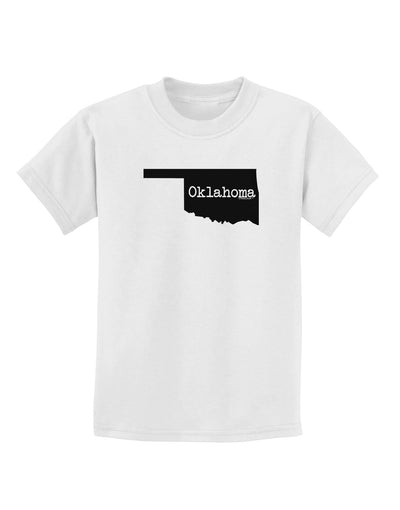 Oklahoma - United States Shape Childrens T-Shirt by TooLoud-Childrens T-Shirt-TooLoud-White-X-Small-Davson Sales