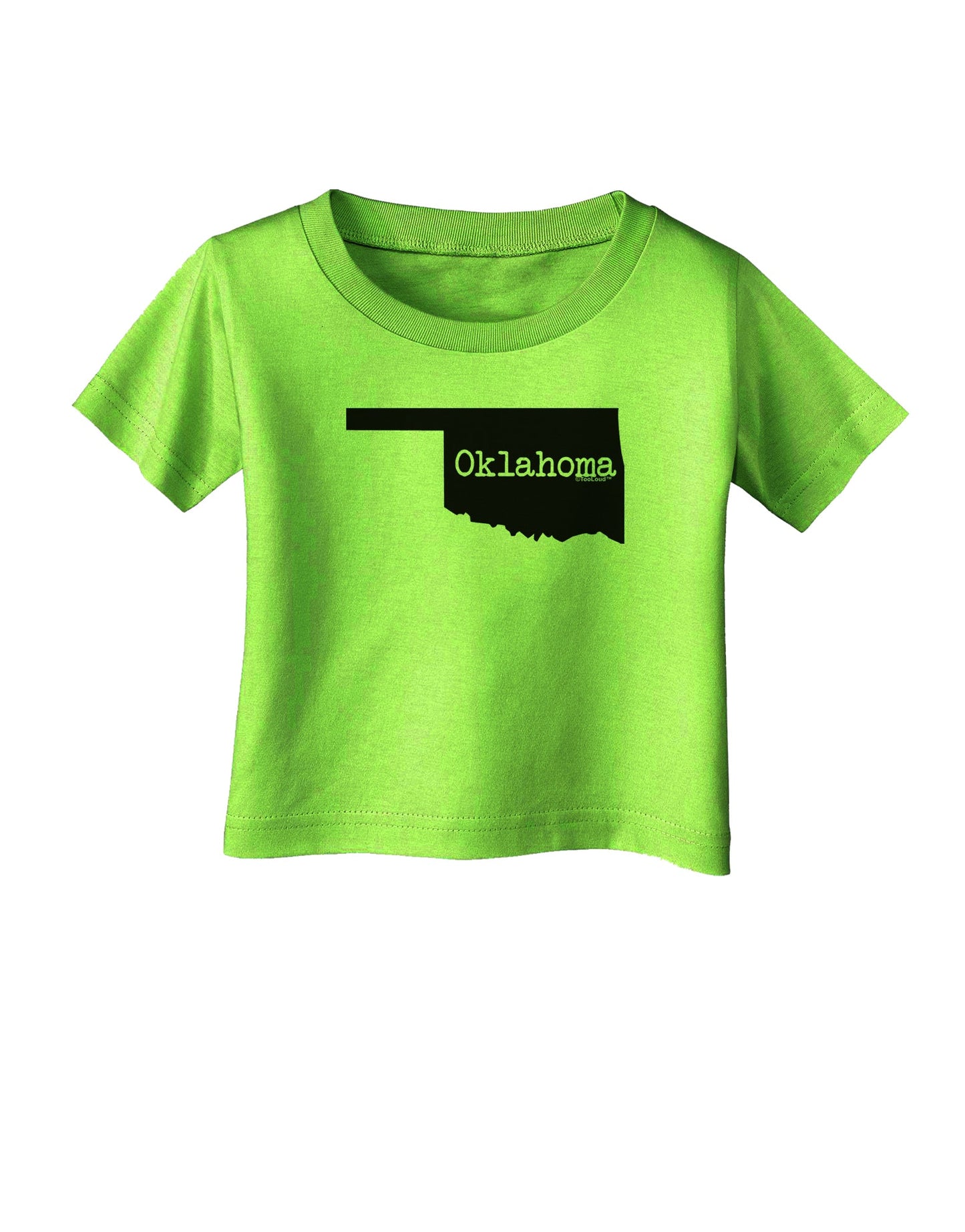 Oklahoma - United States Shape Infant T-Shirt by TooLoud-Infant T-Shirt-TooLoud-Lime-Green-06-Months-Davson Sales
