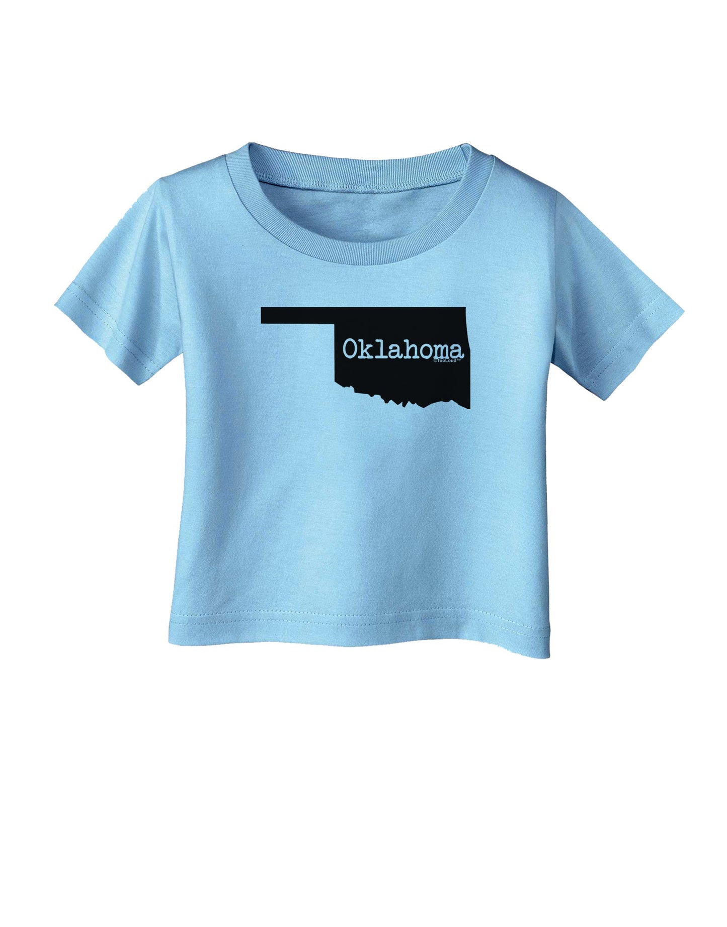 Oklahoma - United States Shape Infant T-Shirt by TooLoud-Infant T-Shirt-TooLoud-Aquatic-Blue-06-Months-Davson Sales