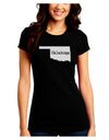 Oklahoma - United States Shape Juniors Crew Dark T-Shirt by TooLoud-T-Shirts Juniors Tops-TooLoud-Black-Juniors Fitted Small-Davson Sales