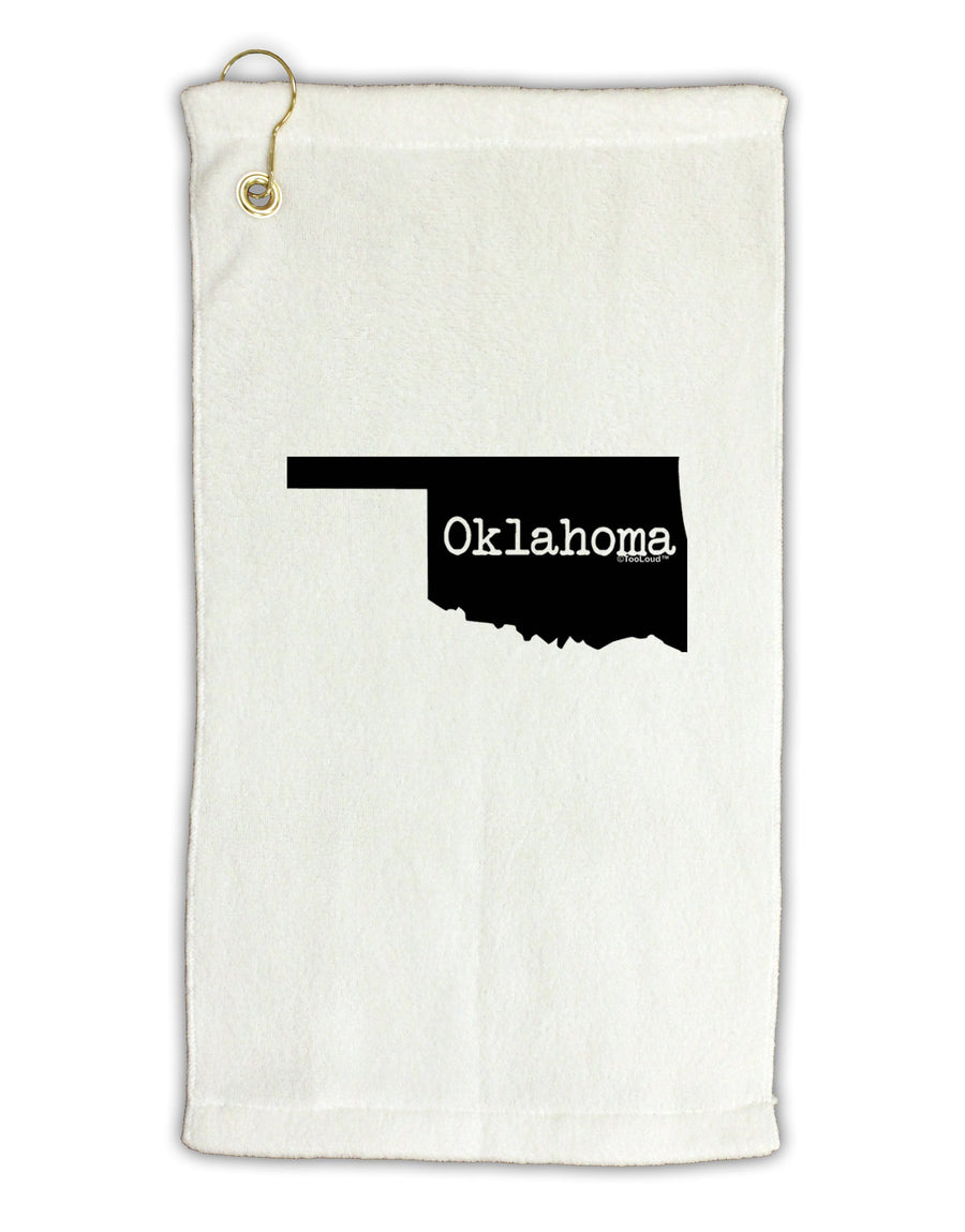 Oklahoma - United States Shape Micro Terry Gromet Golf Towel 16 x 25 inch by TooLoud-Golf Towel-TooLoud-White-Davson Sales